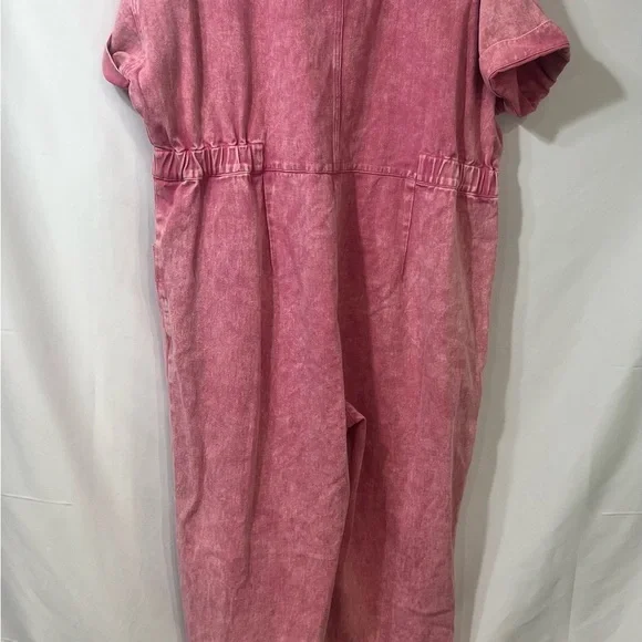 Pink Denim Jumpsuit - Picture 8 of 11